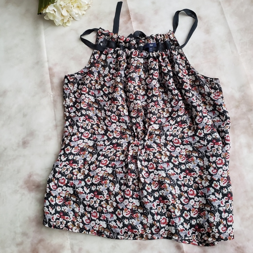 GAP Floral Sleveless Tie Back Top Size S